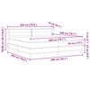 vidaXL Boxspringbett mit Matratze Dunkelgrau 200 x 200 cm Polyester