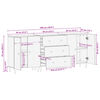 vidaXL Beistellschr&auml;nke 3 Stk. 60x33x75 cm Massivholz Mango