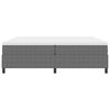 vidaXL Boxspringbett Hellgrau und Wei&szlig; 200 x 200 cm Cordstoff