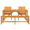 vidaXL Garten Essgruppe 4 pcs Braun Massivholz Akazie