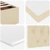 vidaXL Ottoman-Bett mit Matratze Creme 120x200 cm Stoff