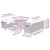 vidaXL Gartensofa-set mit Kissen 10 pcs Grau Poly-Rattan