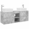 vidaXL Badezimmerschrank-Set 3 stk. Betongrau 49,5 x 41 x 63 cm