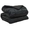 vidaXL Winterbettdecke Schwarz 240 x 200 cm Satin und Mikrofaser
