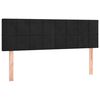 vidaXL Boxspringbett mit Matratze & LED Schwarz 140x200 cm Samt