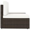 vidaXL 11-tlg. Garten-Lounge-Set mit Kissen Braun Poly Rattan