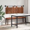 vidaXL H&auml;ngevorderseite Wandmontiert Braun 150 x 55 x 5 cm Antikes PU