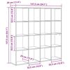vidaXL B&uuml;cherregal Schwarz Eichen-Optik 137,5 x 29 x 137,5 cm
