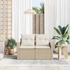 vidaXL Garten-Sofa mit Kissen 123 x 62 x 69 cm Poly-Rattan