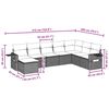 vidaXL 8-tlg. Garten-Sofagarnitur mit Kissen Schwarz Poly Rattan