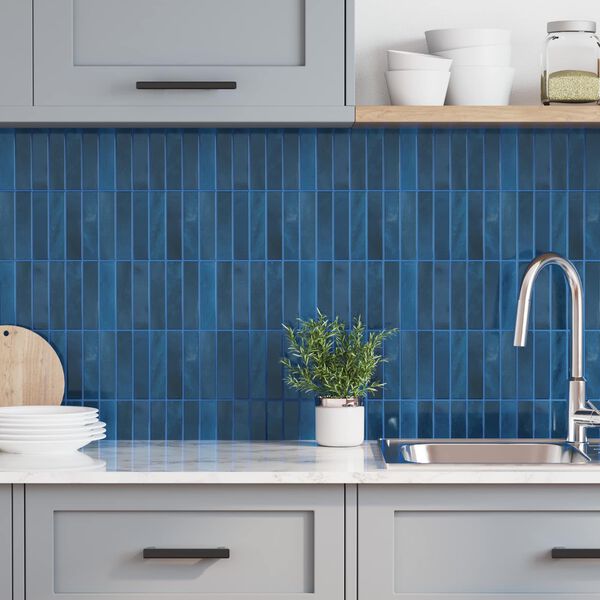 vidaXL Rechteckige Fliese 10 pcs Blau 29 x 23 x 0,08 cm