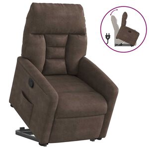vidaXL Relaxsessel mit Aufstehhilfe Braun Mikrofasergewebe