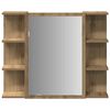 vidaXL Bad-Spiegelschrank Artisan-Eiche 80x20,5x64cm Holzwerkstoff