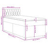 vidaXL Boxspringbett mit Matratze Dunkelgrau 100x200 cm Stoff