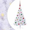 vidaXL Künstlicher Weihnachtsbaum Weiß 120 cm PVC und Stahl