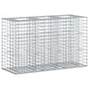 vidaXL Gabionen-Hochbeet 130 x 50 x 80 cm Verzinkter Stahl Silber