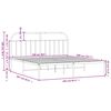 vidaXL Bettgestell mit Kopfteil Metall Schwarz 160x200 cm