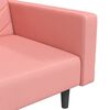 vidaXL Schlafsofa 2-Sitzer mit 2 Kissen Rosa Samt