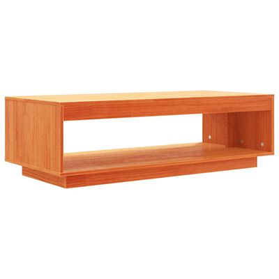 vidaXL Couchtisch Wachsbraun 110x50x33,5 cm Massivholz Kiefer