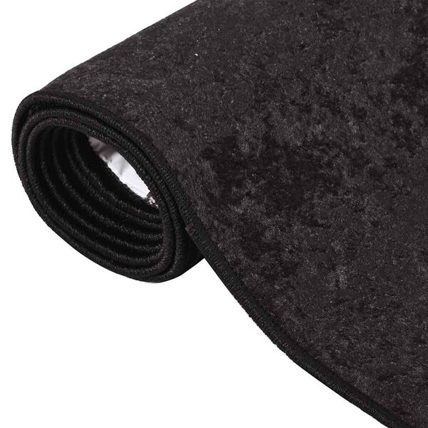 vidaXL Teppich Waschbar Anthrazit 120x170 cm Rutschfest
