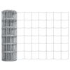 vidaXL Zaun mit Pfosten Silber 0,6 x 50 m Stahl