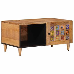 vidaXL Couchtisch Natur 80 x 50 x 40 cm Massivholz Mango