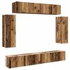 vidaXL 6-tlg. TV-Schrank-Set Wandmontage Altholz-Optik Holzwerkstoff