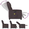 vidaXL Massagesessel Elektrisch Dunkelbraun Stoff