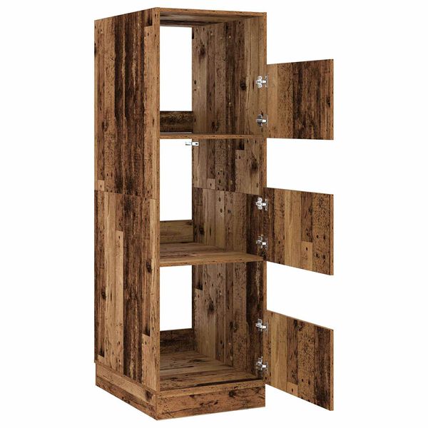 vidaXL W&auml;scheschrank mit Speicher mit T&uuml;r Altholz Holzwerkstoff