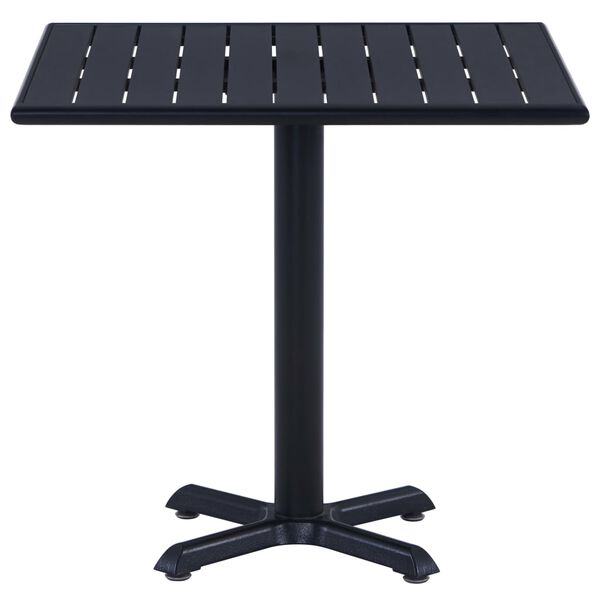vidaXL Gartentisch Schwarz 80x80x75 cm