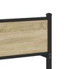 vidaXL Metallbett ohne Matratze Sonoma-Eiche 140x190 cm
