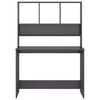 vidaXL Schreibtisch mit Regalen Hochglanz-Grau 110x45x157 cm