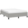vidaXL Bettgestell ohne Matratze Hellgrau 140x190 cm Stoff