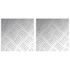vidaXL Treppe Tritt 2 stk. 20 x 20 cm Silber Aluminium Quadratisch