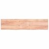 vidaXL Wandregal Hellbraun 220x50x(2-6) cm Massivholz Eiche Behandelt