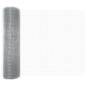 vidaXL Geschwei&szlig;ter Drahtzaun Silber 0,8 x 10 m