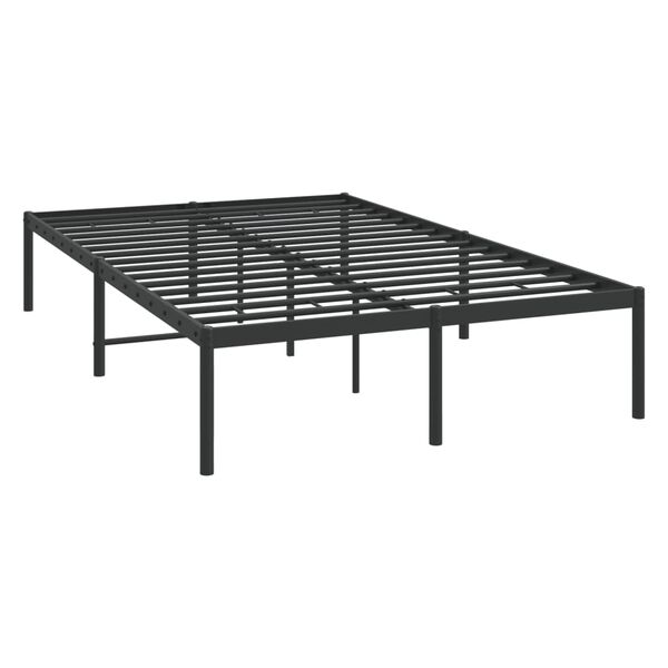 vidaXL Bettgestell Metall Schwarz 120x190 cm