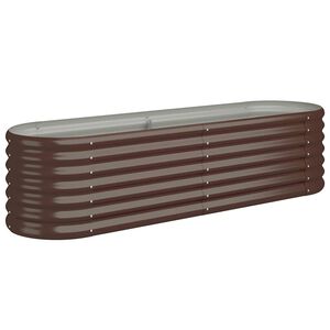 vidaXL Hochbeet Verzinkter Stahl 152x40x36 cm Braun