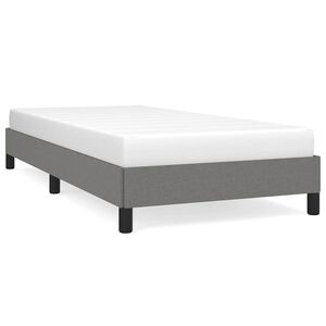 vidaXL Bettgestell ohne Matratze Dunkelgrau 90x190 cm Stoff