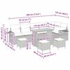 vidaXL Gartensofa-set mit Kissen 12 pcs Beige und Creme Poly-Rattan