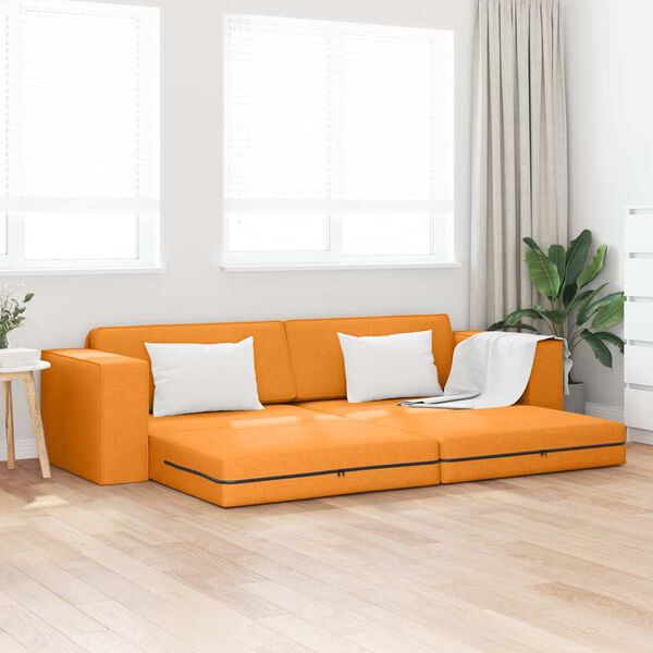 vidaXL Schlafsofa 200cm Dunkelgelb Stoff