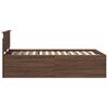 vidaXL Bettrahmen Braun Eichen-Optik 120 x 190 cm Holzwerkstoff