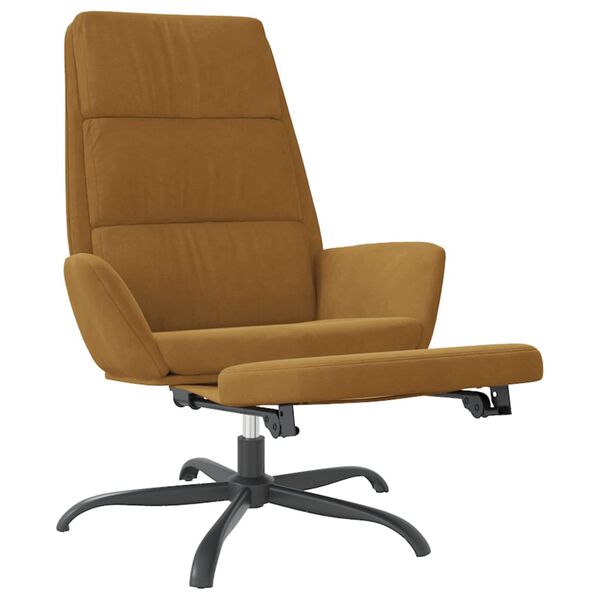 vidaXL Relaxsessel mit Fu&szlig;st&uuml;tze Braun Samt