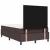 vidaXL Boxspringbett mit Matratze Dunkelbraun 120 x 200 cm Stoff