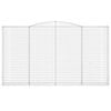 vidaXL Gabionen mit Hochbogen 5 Stk. 400x30x220/240cm Verzinktes Eisen
