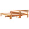 vidaXL Bettrahmen Wachsbraun 200 x 200 cm Massives Kiefernholz