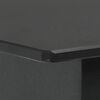 vidaXL Garten-Esstisch Schwarz 150x90x74 cm Stahl und Glas