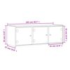 vidaXL Wandschrank mit Glast&uuml;ren Braun Eichen-Optik 102x37x35 cm