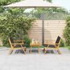 vidaXL Gartenstühle mit Tisch 3 pcs Schwarz Massivholz Akazie