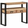 vidaXL Konsolentisch mit Regal Braun 90 x 33 x 75 cm Massivholz Akazie